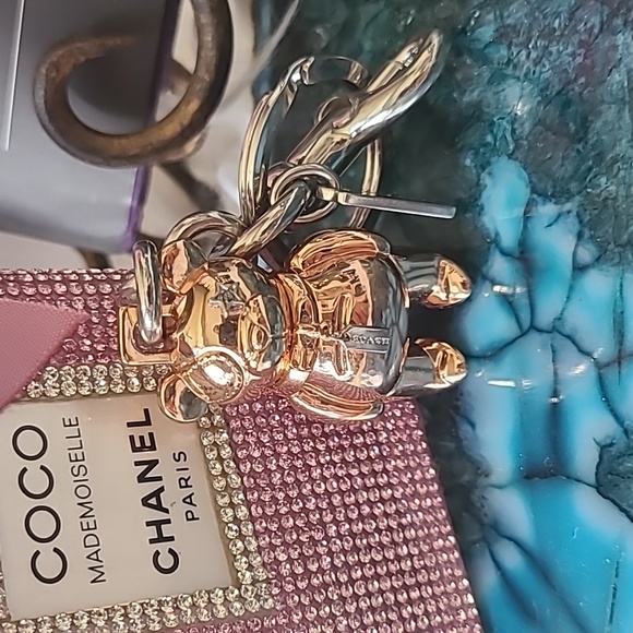 Coach Accessories - Nwot Coach rose gold 3d bear charm